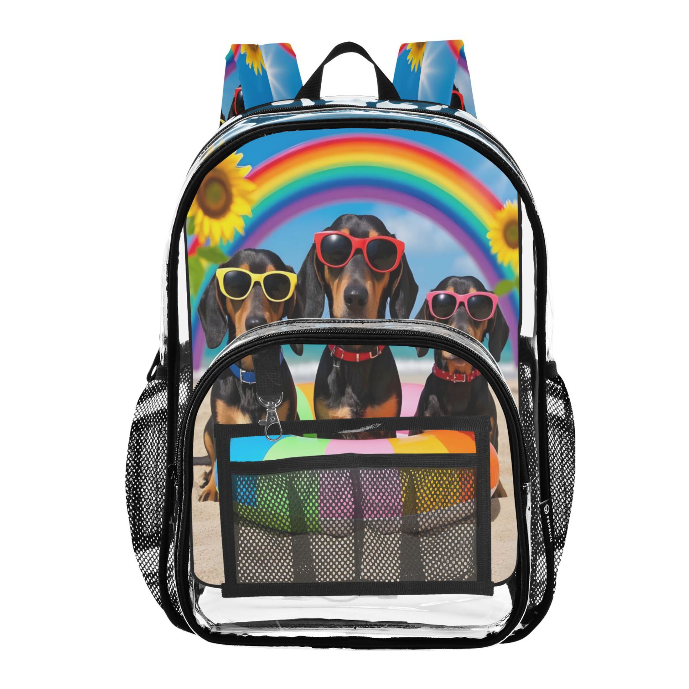 Women\'s Dachshund Print Canvas Backpack - Multicolor il_fullxfull.6560181721_e1xh.jpg main image 3