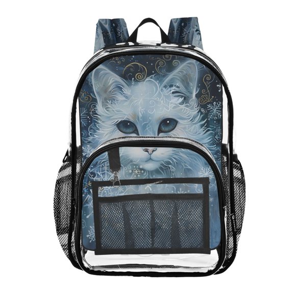 ALAZA Clear Backpack Dream Art Cat PVC Transparent BookBag