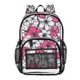 thumbnail image 1 of ALAZA Clear Backpack Elegant Flowers-r3 PVC Transparent BookBag, 1 of 7