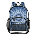thumbnail image 1 of ALAZA Clear Backpack Ethnic Feather PVC Transparent BookBag, 1 of 7