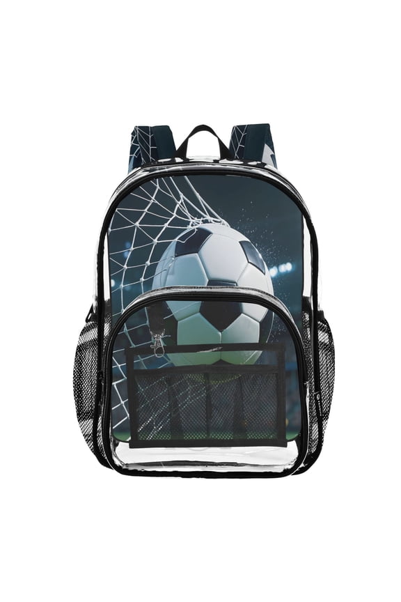 Clear Backpack Football Field PVC Transparent BookBag