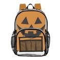 thumbnail image 1 of ALAZA Clear Backpack Funny Pumpkin PVC Transparent BookBag, 1 of 7