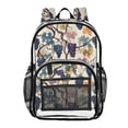 thumbnail image 1 of ALAZA Clear Backpack Grapes Leaves PVC Transparent BookBag, 1 of 7