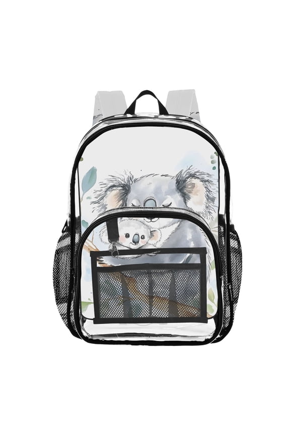 Clear Backpack Koalas PVC Transparent BookBag