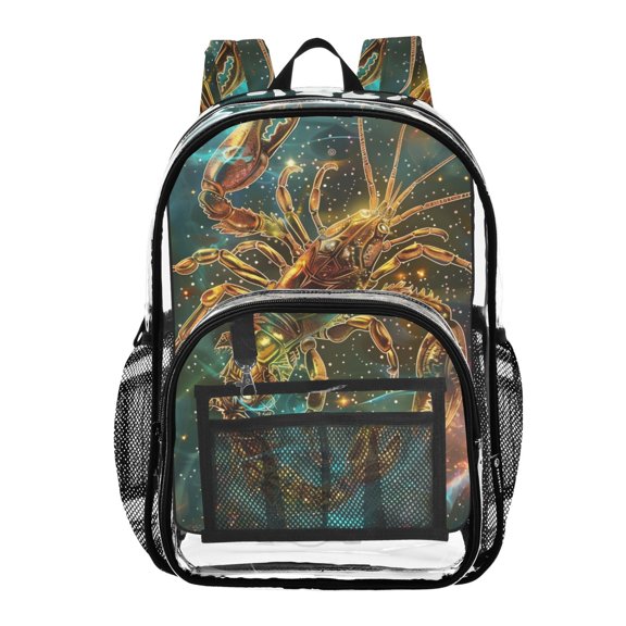 ALAZA Clear Backpack Magic Scorpio Zodiac PVC Transparent BookBag