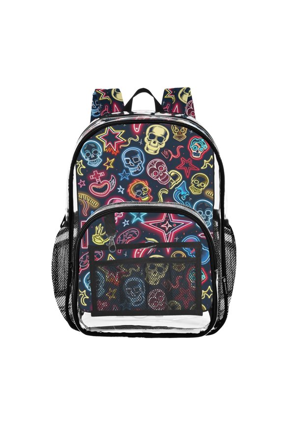 Clear Backpack Magic Skeleton PVC Transparent BookBag