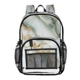 thumbnail image 1 of ALAZA Clear Backpack Marble Green PVC Transparent BookBag, 1 of 7