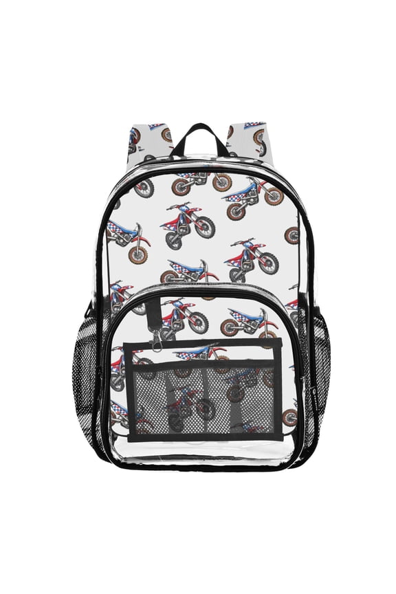 Clear Backpack Mountain Bikes PVC Transparent BookBag