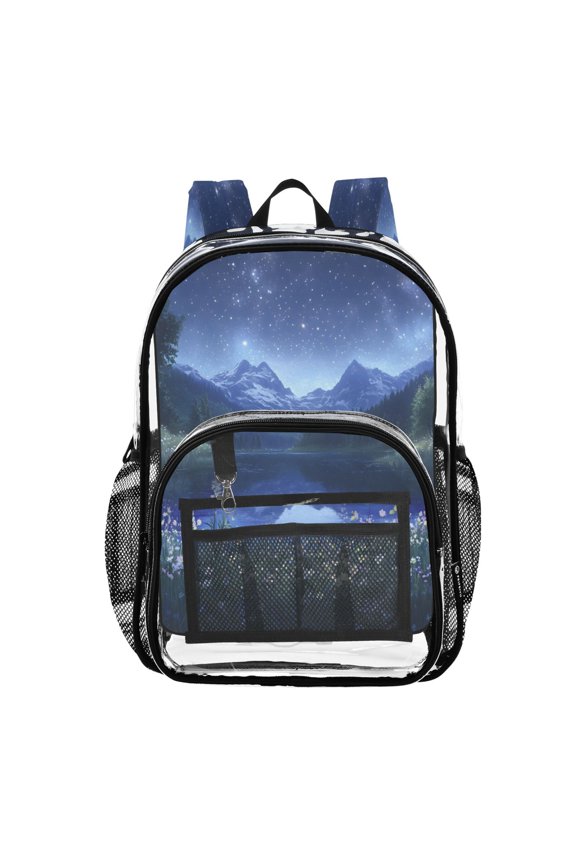 Clear Backpack Night View PVC Transparent BookBag