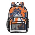 thumbnail image 1 of ALAZA Clear Backpack Orange Tie Dye Marble PVC Transparent BookBag, 1 of 7