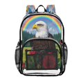 thumbnail image 1 of ALAZA Clear Backpack Owl Rainbow Rose PVC Transparent BookBag, 1 of 7