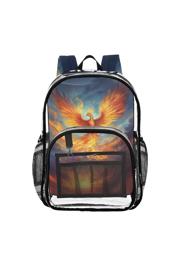 Clear Backpack Phoenix Cool PVC Transparent BookBag