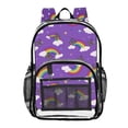 thumbnail image 1 of ALAZA Clear Backpack Rainbows Butterfly PVC Transparent BookBag, 1 of 7