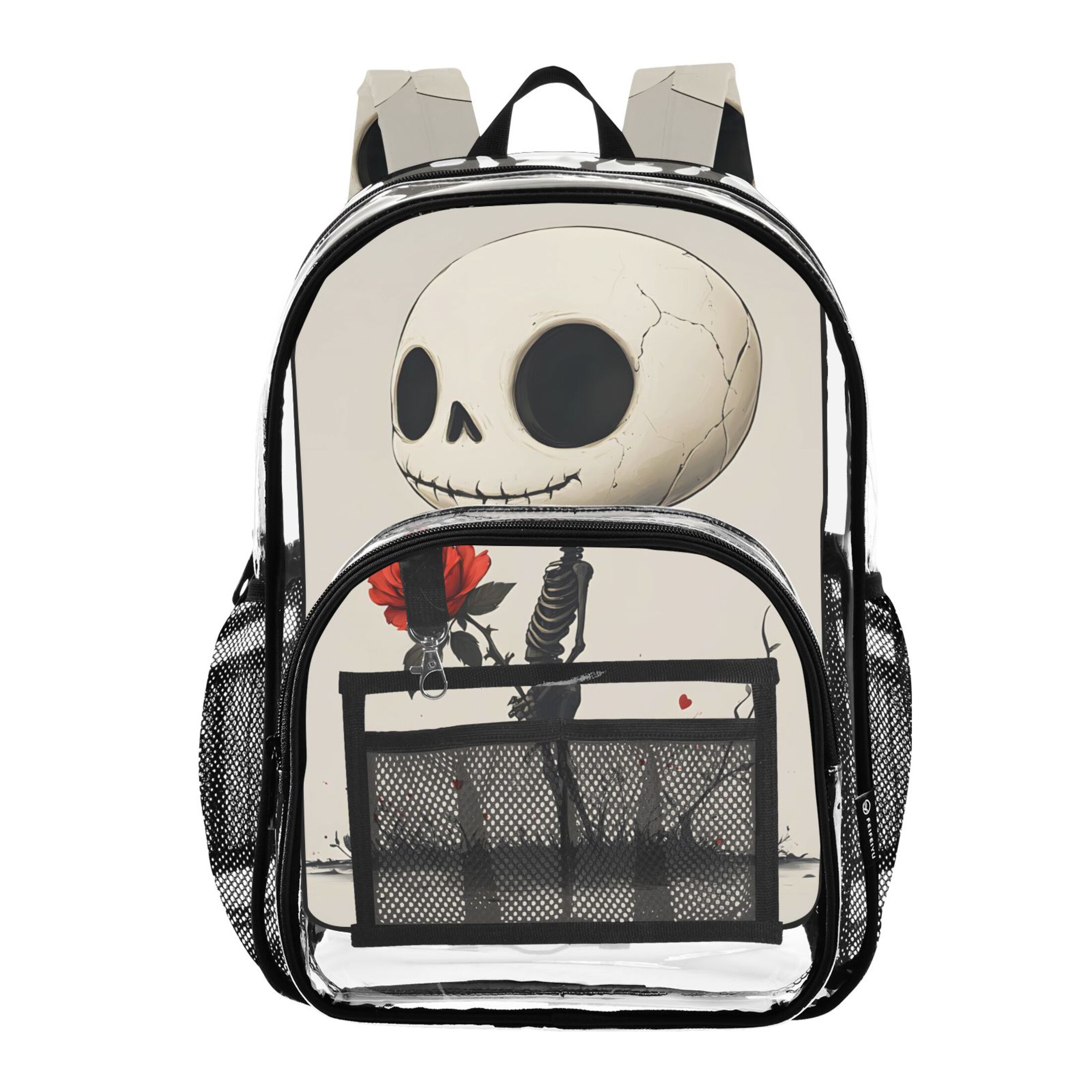 ALAZA Clear Backpack Retro Skull PVC Transparent BookBag  display picture 1