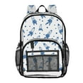 thumbnail image 1 of ALAZA Clear Backpack Rockets PVC Transparent BookBag, 1 of 7
