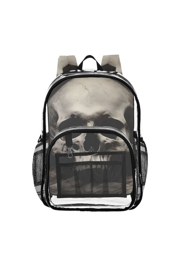 Clear Backpack Skeleton Skull PVC Transparent BookBag