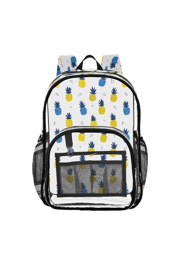 Clear Backpack Summer Pineapples PVC Transparent BookBag