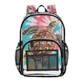 thumbnail image 1 of ALAZA Clear Backpack Turtle Tie Dye PVC Transparent BookBag, 1 of 7