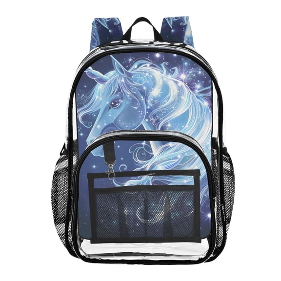 ALAZA Clear Backpack Unicorn Magic PVC Transparent BookBag