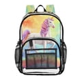 thumbnail image 1 of ALAZA Clear Backpack Unicorn Standing on Rainbow PVC Transparent BookBag, 1 of 7