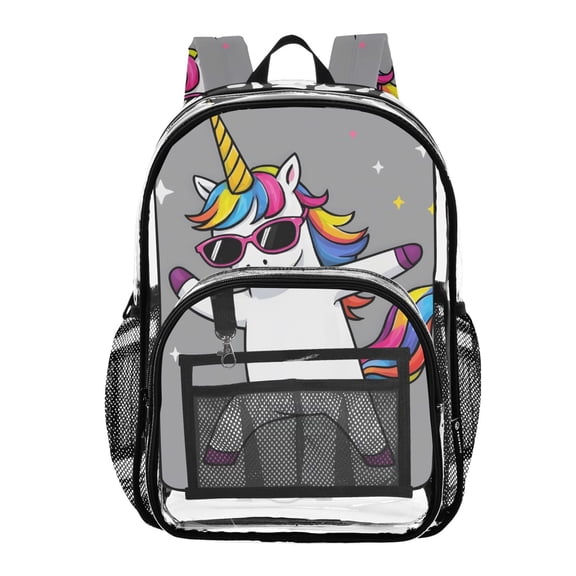 ALAZA Clear Backpack Unicorn-u5 PVC Transparent BookBag