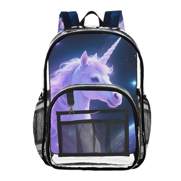 ALAZA Clear Backpack Unicorn-u6 PVC Transparent BookBag