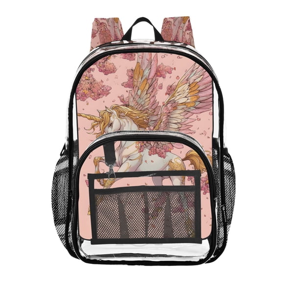 ALAZA Clear Backpack Unicorn-u7 PVC Transparent BookBag