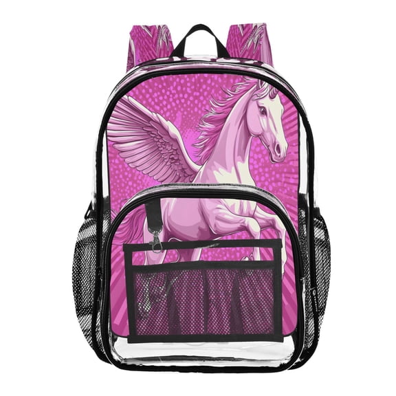 ALAZA Clear Backpack Unicorn2 PVC Transparent BookBag