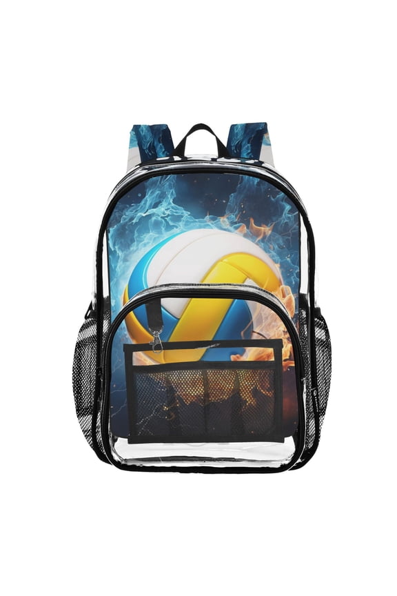 Clear Backpack Volleyball PVC Transparent BookBag