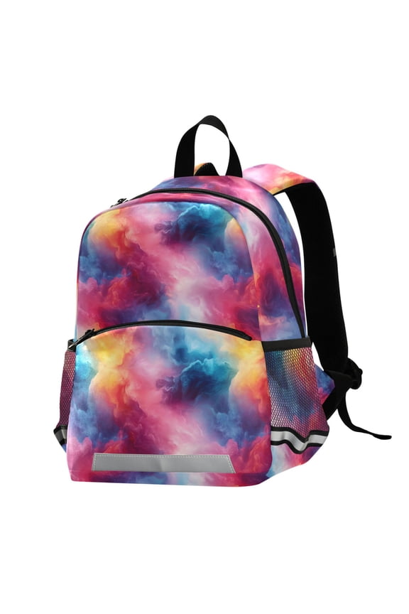 Cloud Tie Dye Liquid School Backpack Elementary Student Bookbag