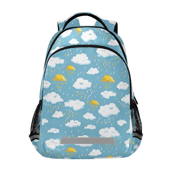 ALAZA Clouds and Rain Backpack Elementary School Bag Bookbag Travel Rucksack