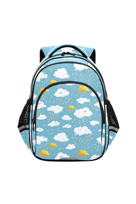 Clouds and Rain School Backpack Elementary Bag Bookbag Travel Rucksack