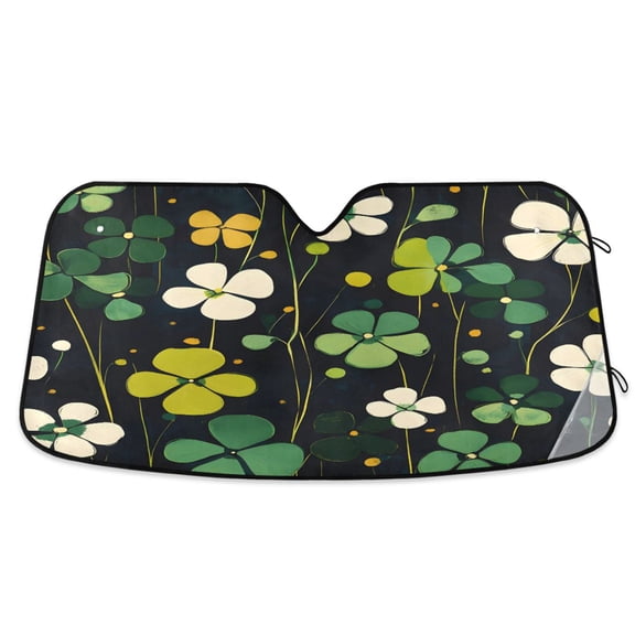 ALAZA Clover Leaf Windshield Sun Shade Car Foldable Visor Block UV Rays Protector 55"x27.6"