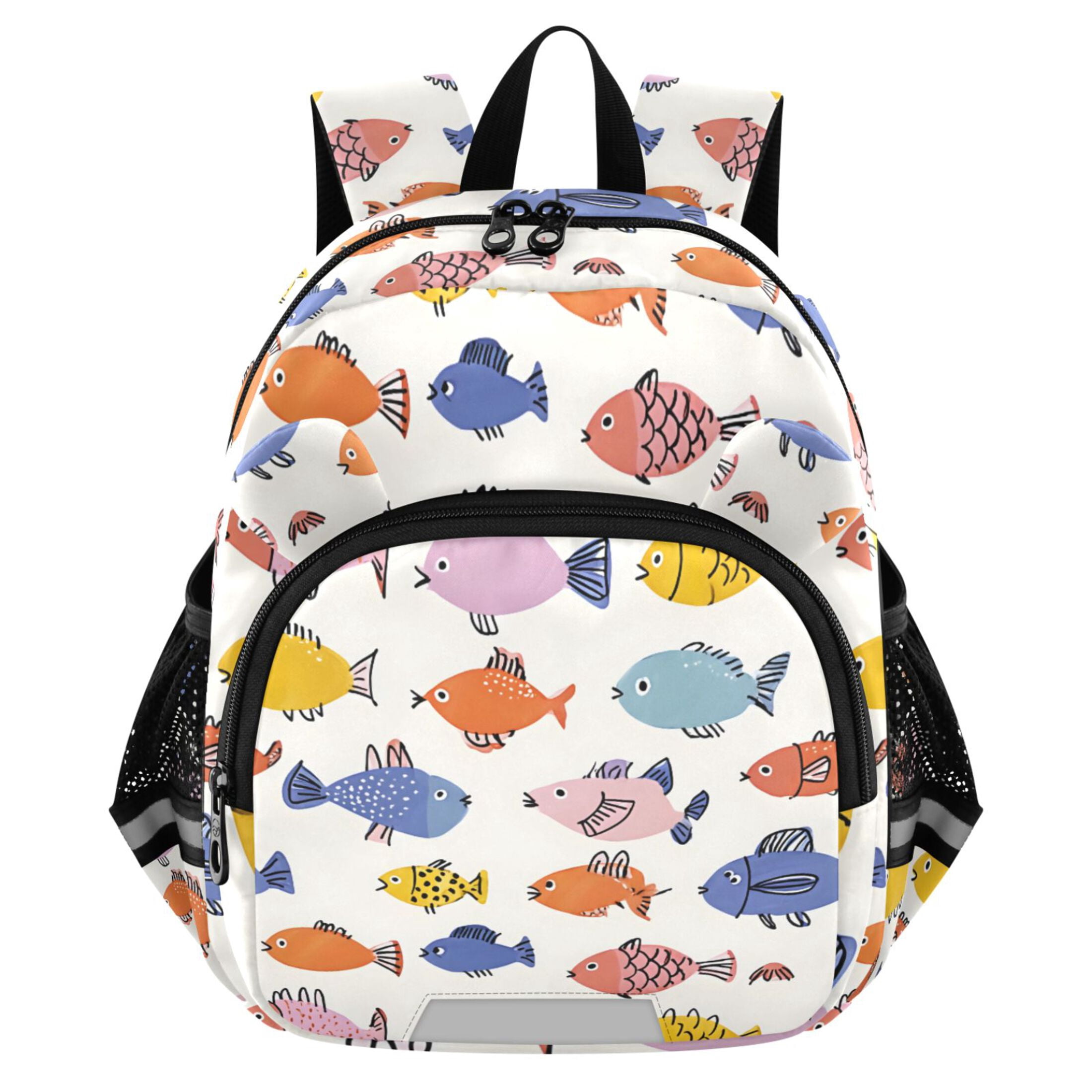 Poco Fish Backpack ALAZA Colorful Cartoon Fish Mini Backpack School Bookbag Age 3-7 Small ...