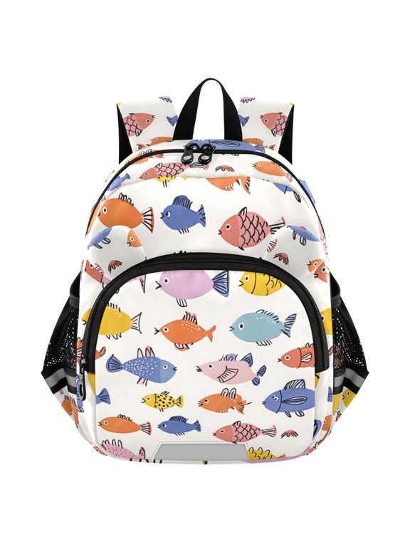 Colorful Cartoon Fish Mini Backpack School Bookbag Age 3-7 Small