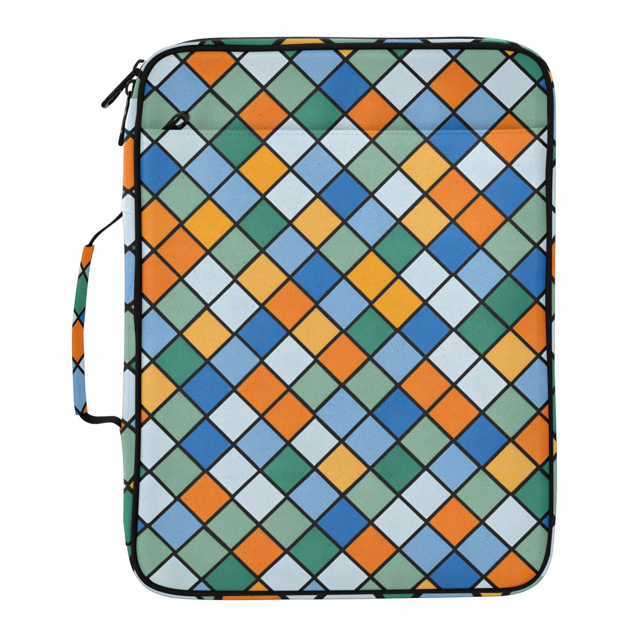 ALAZA Colorful Checkered Tiles Pattern Expanding Accordion File Folder ...