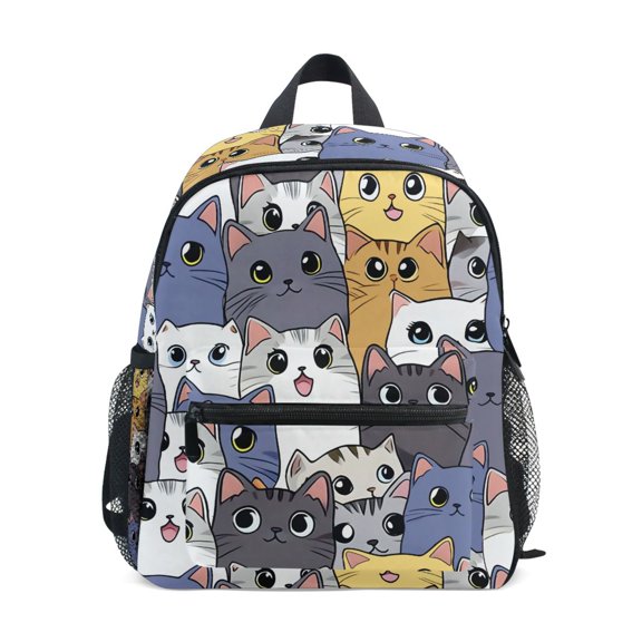 ALAZA Colorful Doodle Cute Cats School Backpack Small Bookbag Mini Bags