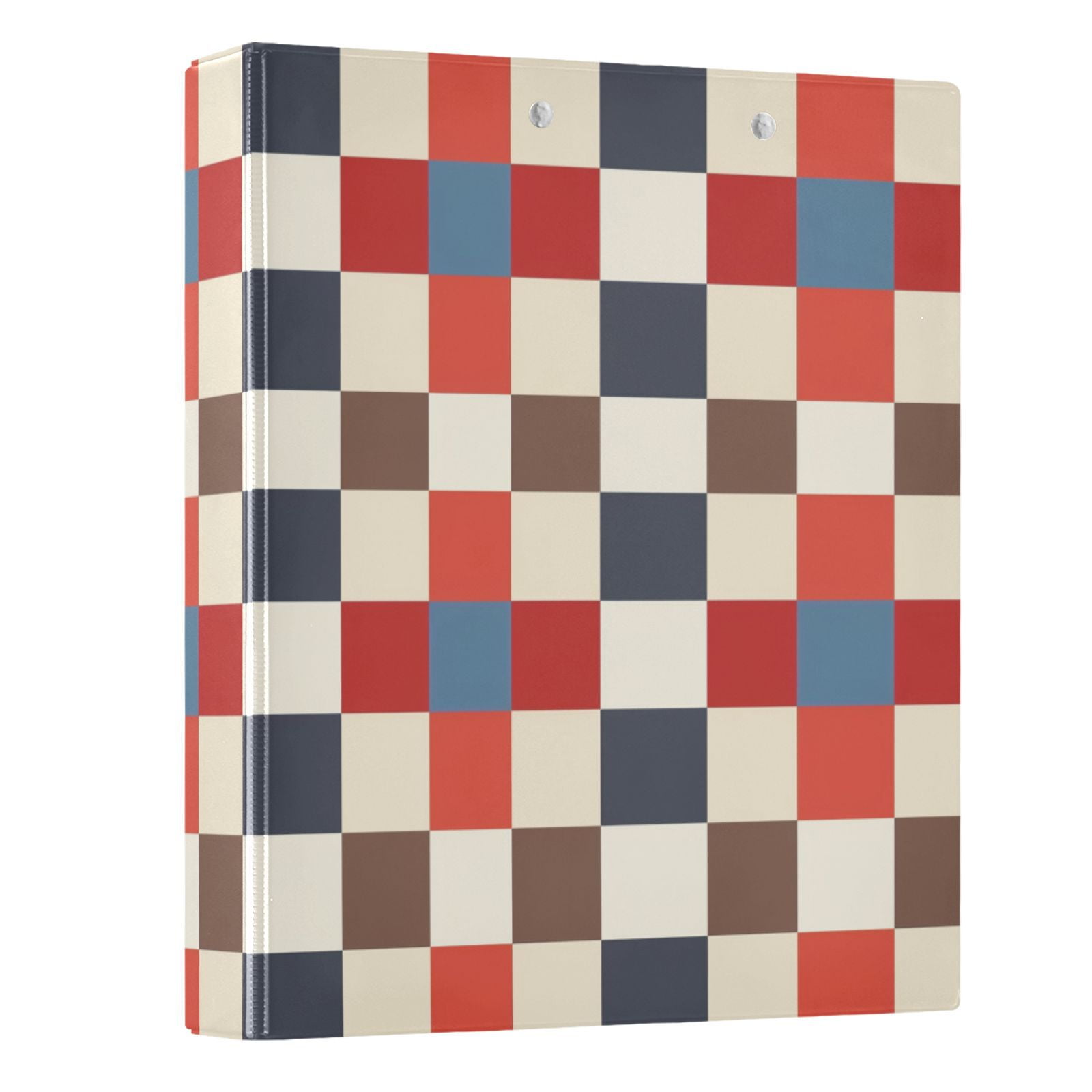 ALAZA Colorful Grid 3 Ring Binder 1.5 Inch Three Ring Office Binders w/ clipboard & 3 pockets, Hold 200 Sheets, 1 pc