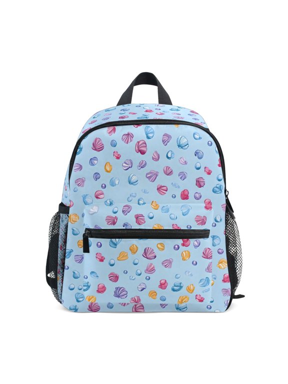 Colorful Seashell Toddler Backpack for Preschool Kindergarten Kids Bags