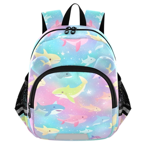 ALAZA Colorful Sharks Mini Backpack School Bookbag Age 3-7 Medium