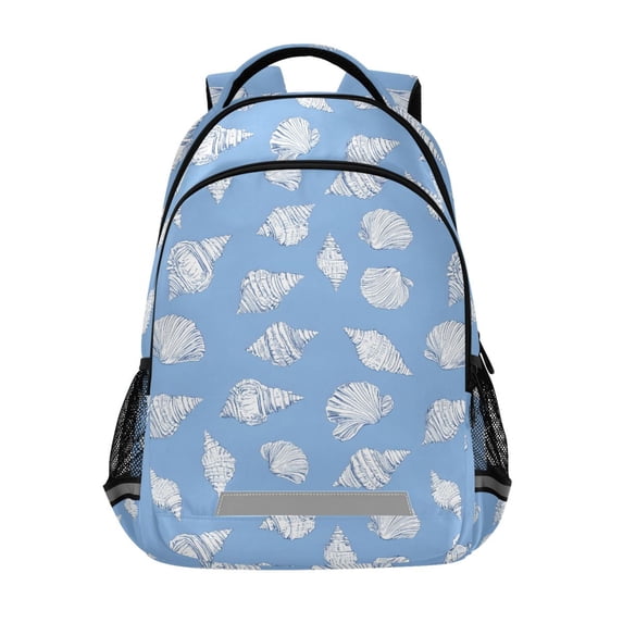 ALAZA Conch on Blue Backpack Elementary School Bag Bookbag Travel Rucksack