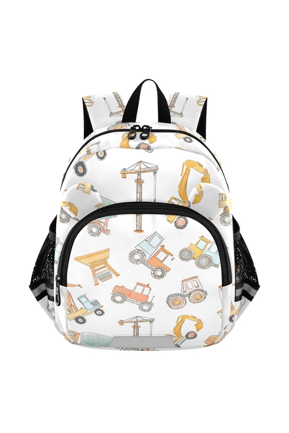 Construction Crane and Backhoe Mini Backpack School Bookbag Age 3-7 Medium