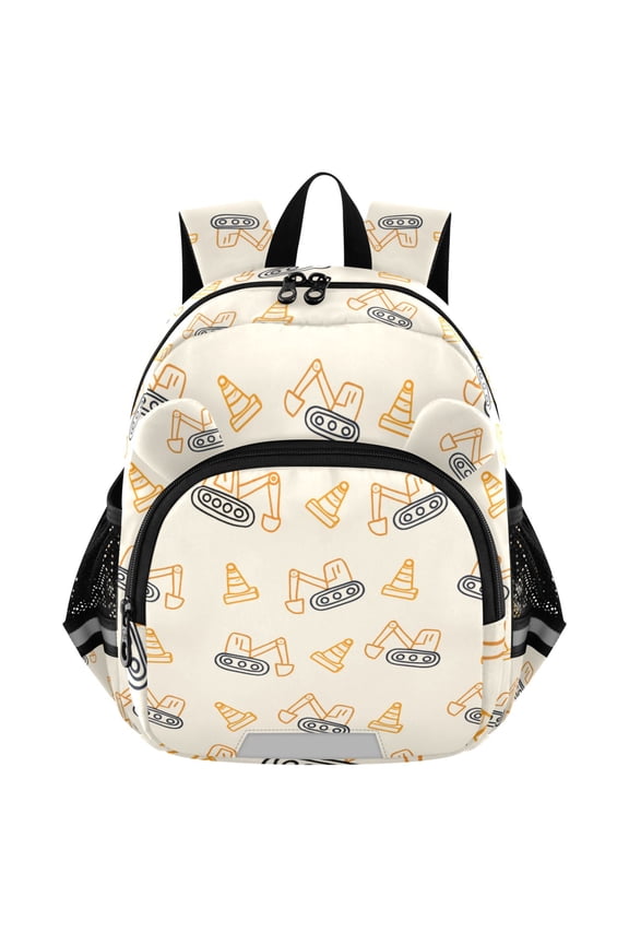 Construction Excavator Vehicles Mini Backpack School Bookbag Age 3-7 Small