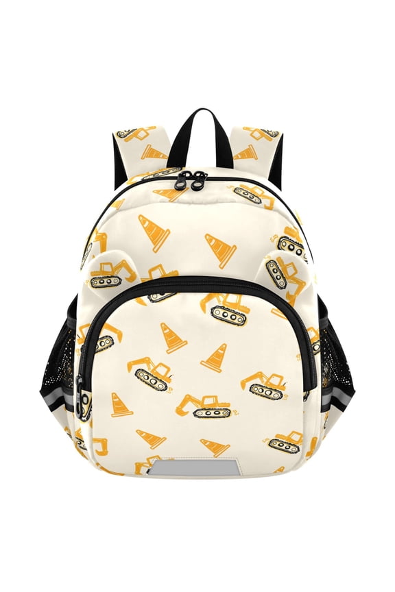 Construction Vehicles Excavator Mini Backpack School Bookbag Age 3-7 Small