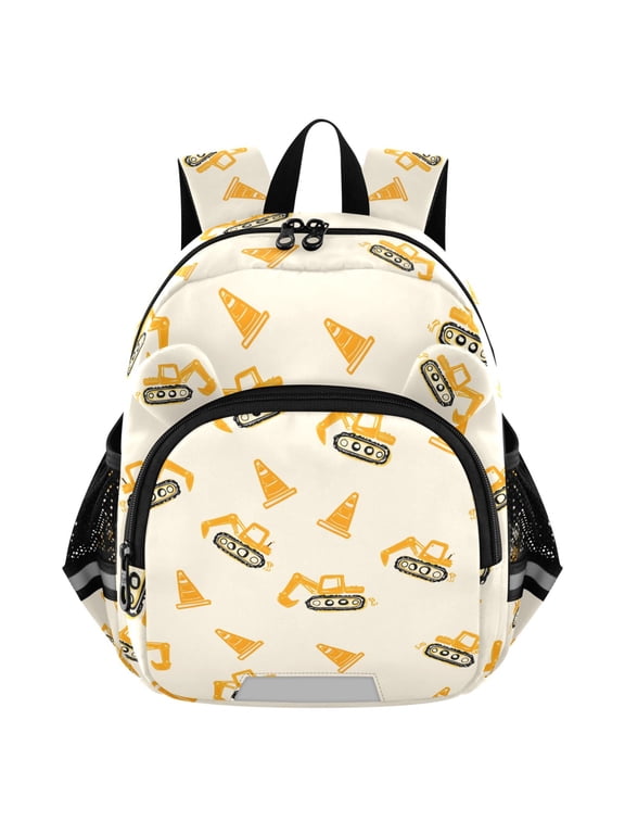 Construction Vehicles Excavator Mini Backpack School Bookbag Age 3-7 Small