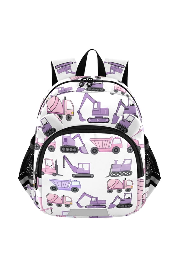 Construction Vehicles Mini Backpack School Bookbag Age 3-7 Small