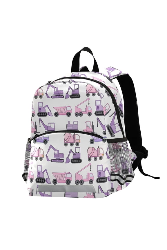 Construction Vehicles School Backpack Elementary Student Bookbag