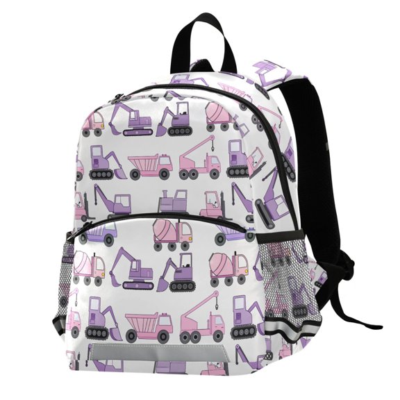 ALAZA Construction Vehicles School Backpack Elementary Student Bookbag