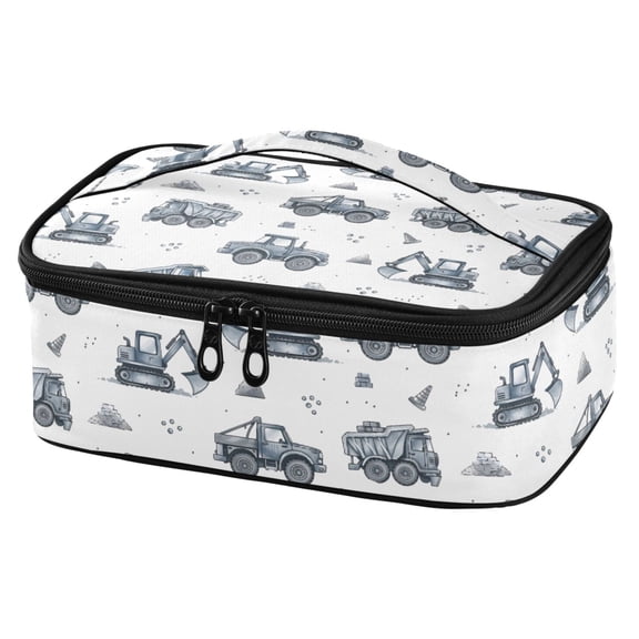 ALAZA Construction Vintage Trucks Lunch Box Insulated Cooler Tote Bag Reusable School Picnic Travel Office