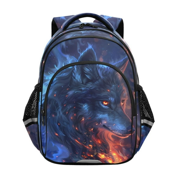 ALAZA Cool Alpha Wolf School Backpack Elementary Bag Bookbag Travel Rucksack